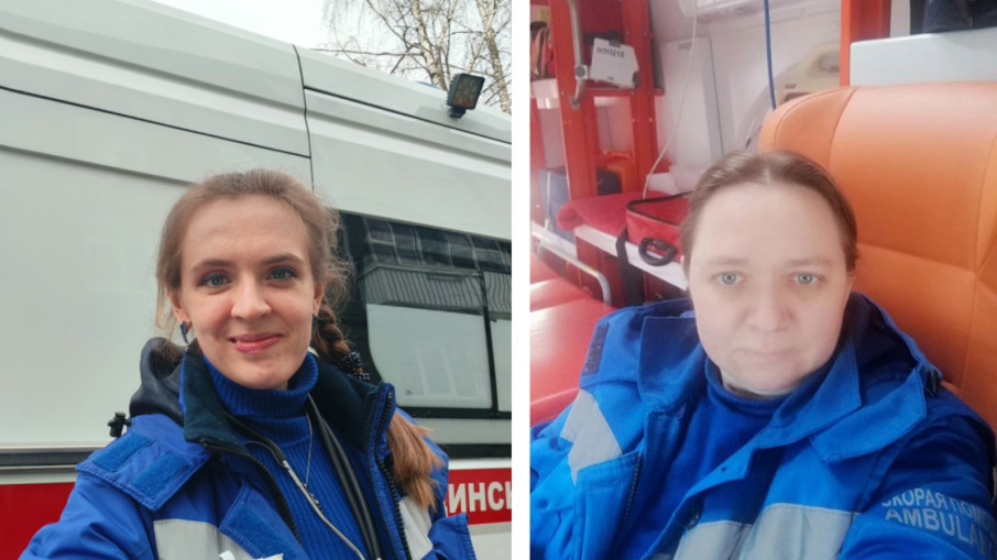 Врач скорой помощи Мария Тереховская и медицинская сестра Елена Егерева.