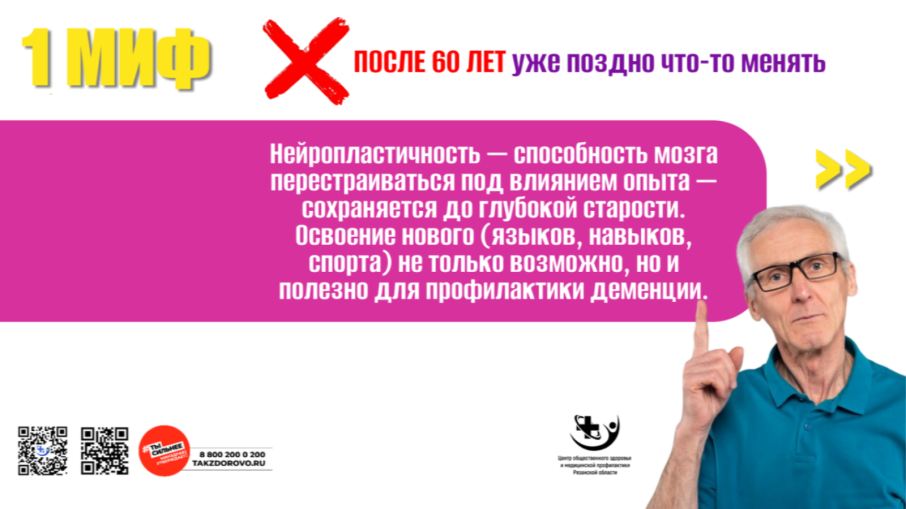 Долголетие без мифов: разбираем популярные заблуждения.